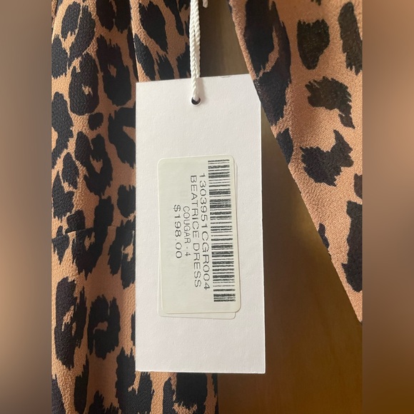 Reformation Beatrice Leopard Mini Dress NWT - Picture 5 of 9